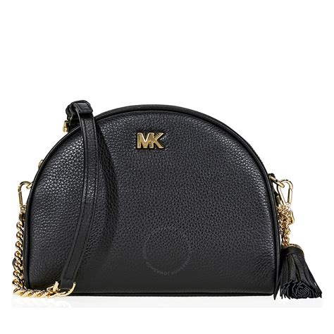 michael kors half moon crossbody black|black crossbody purse.